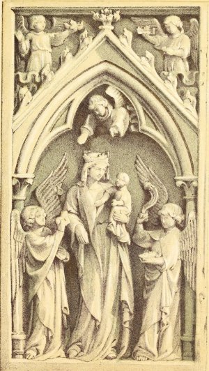 Relievo in Carved Ivory, the Virgin and Infant Saviour adored by Angels by John Charles Robinson Oil Painting
