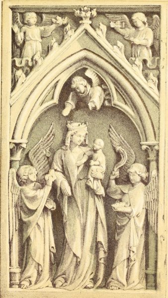 Main Product Photo of Relievo in Carved Ivory, the Virgin and Infant Saviour adored by Angels Painting by John Charles Robinson