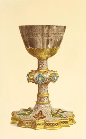Silver Chalice in the Style of the Fifteenth Century Oil painting by John Charles Robinson