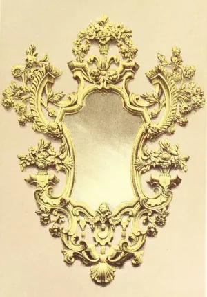 Small Mirror Frame, in Carved and Gilded Wood. Venetian by John Charles Robinson Oil Painting