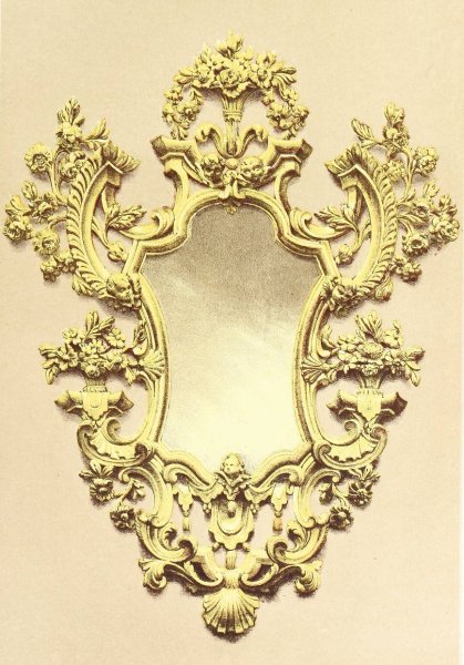 Main Product Photo of Small Mirror Frame, in Carved and Gilded Wood. Venetian  Painting by John Charles Robinson