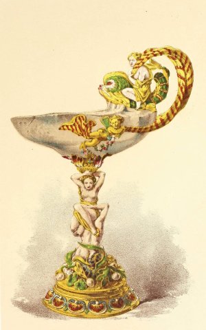 Tazza in Oriental Onyx, mounted in Enamelled Gold by John Charles Robinson Oil Painting
