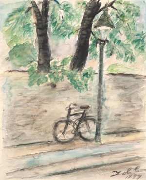 Stille morgen ved muren by John Christensen Oil Painting