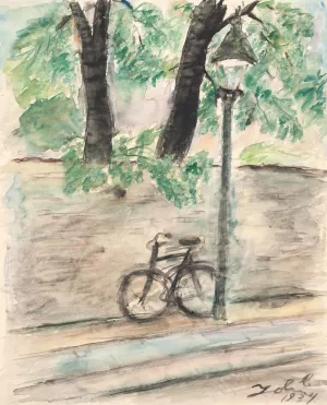 Stille morgen ved muren by John Christensen Oil Painting