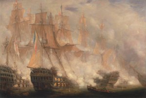 The Battle of Trafalgar by John Christian Schetky Oil Painting