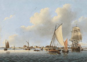 Landguard Fort, Harwich by John Cleveley The Elder Oil Painting