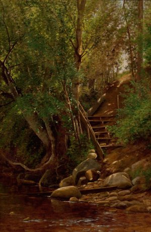 Along the Creek Oil painting by John Clinton Ogilvie