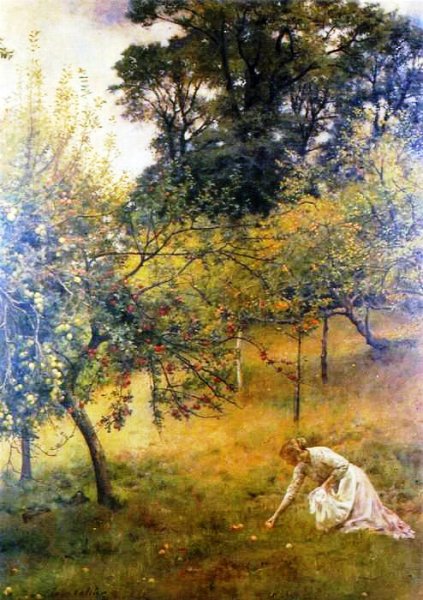 Main Product Photo of A Devonshire Orchard Painting by John Collier