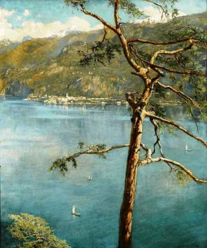 A View Across Lake Como painting by John Collier