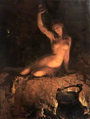 An Incantation painting by John Collier