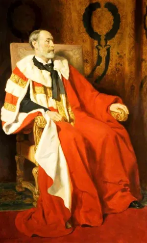 Edward George Percy Littleton by John Collier Oil Painting
