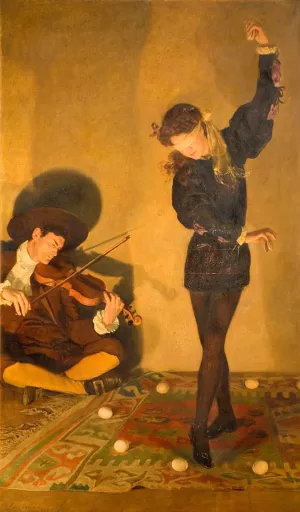 Egg Dance by John Collier - Oil Painting Reproduction
