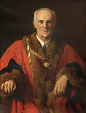 Gilbert Henry Barford, Mayor of Bedford by John Collier - Oil Painting Reproduction