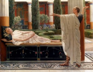 Horace and Lydia Oil painting by John Collier