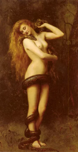 Lilith Oil painting by John Collier