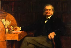 Portrait of Professor Huxley by John Collier - Oil Painting Reproduction