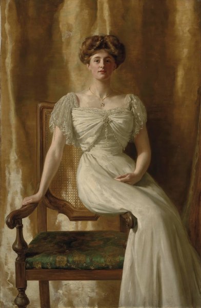 Portrait of The Hon. Mrs Harold Ritchie by John Collier - Hand-Painted Oil Painting Reproduction