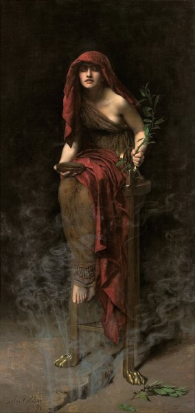 Priestess of Delphi by John Collier Oil Painting