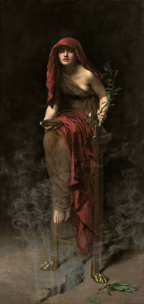 Priestess of Delphi by John Collier Oil Painting