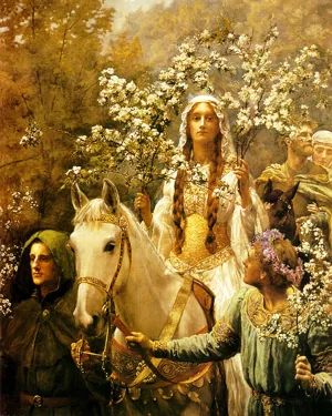 Queen Guinevre's Maying by John Collier Oil Painting