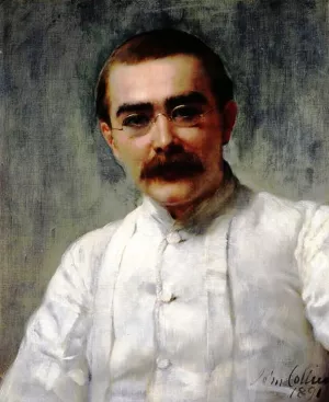 Rudyard Kipling by John Collier Oil Painting