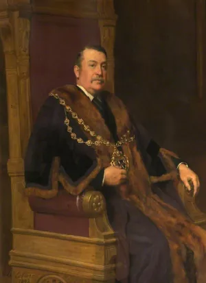 Samuel Radcliffe Platt, Mayor of Oldham by John Collier - Oil Painting Reproduction