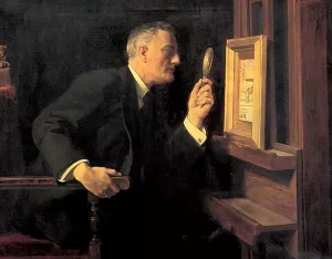 The Connoisseur, Reginald Barrett by John Collier - Oil Painting Reproduction