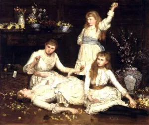 The Daughters of Col. Makins by John Collier - Oil Painting Reproduction