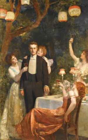 The Garden of Armida also known as The Garden Party by John Collier Oil Painting