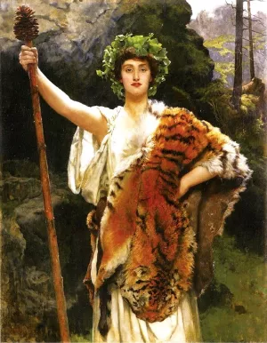 The Priestess of Bacchus by John Collier - Oil Painting Reproduction