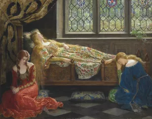 The Sleeping Beauty by John Collier Oil Painting