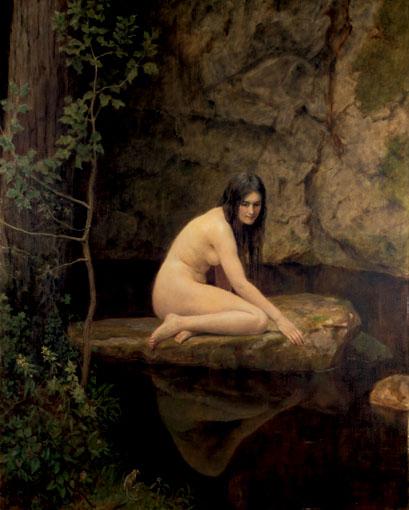 The Water Nymph by John Collier - Hand-Painted Oil Painting Reproduction