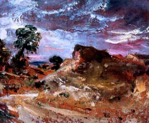 A Country Road and a Sandbank by John Constable - Oil Painting Reproduction