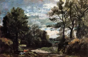 A Lane Near Flatford Oil painting by John Constable