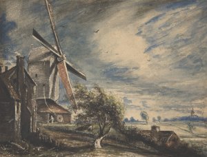 A Mill Near Colchester by John Constable Oil Painting