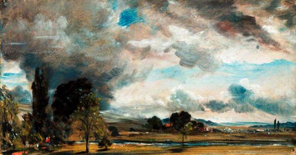 A View at Salisbury from the Library of Archdeacon Fisher's House by John Constable - Hand-Painted Oil Painting Reproduction