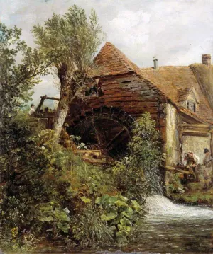 A Watermill at Gillingham, Dorset by John Constable Oil Painting