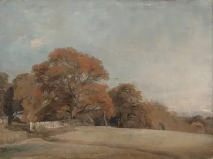 An Autumnal Landscape at East Bergholt Oil painting by John Constable