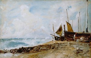 Coast Scene Near Brighton by John Constable Oil Painting