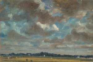 Extensive Landscape with Grey Clouds Oil painting by John Constable
