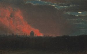 Fire in London, Seen from Hampstead by John Constable Oil Painting