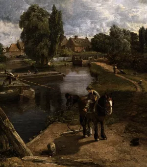 Flatford Mill Detail by John Constable Oil Painting