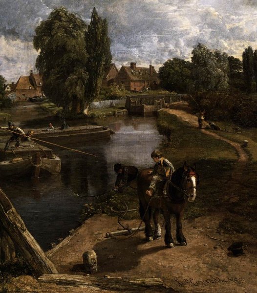 Flatford Mill Detail by John Constable - Hand-Painted Oil Painting Reproduction