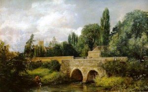 Gillingham Bridge, Dorset Oil painting by John Constable