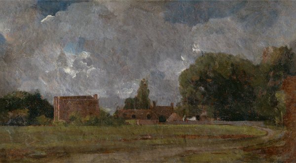 Golding Constable's House, East Bergholt; the Artist's Birthplace  by John Constable - Hand-Painted Oil Painting Reproduction