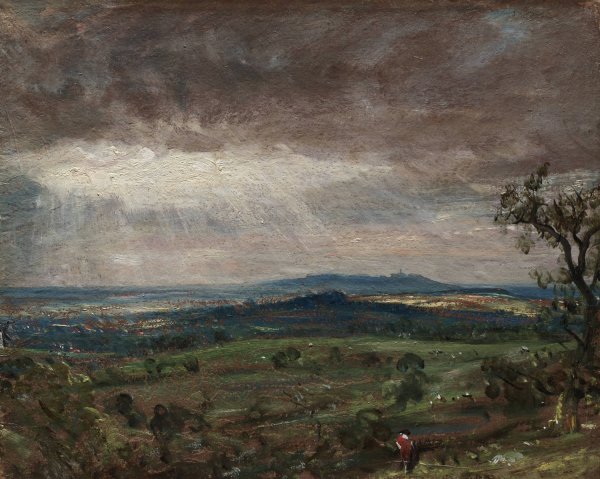Hampstead Heath, Looking Toward Harrow  by John Constable - Hand-Painted Oil Painting Reproduction