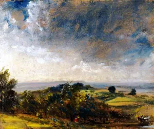 Hampstead Heath Looking West Towards Harrow II by John Constable - Oil Painting Reproduction