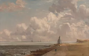 Harwich- The Low Lighthouse and Beacon Hill by John Constable Oil Painting