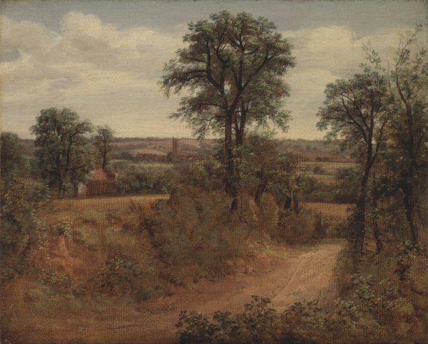 Lane near Dedham  by John Constable - Hand-Painted Oil Painting Reproduction