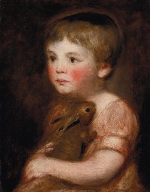 Miss Lewis with a Rabbit by John Constable Oil Painting